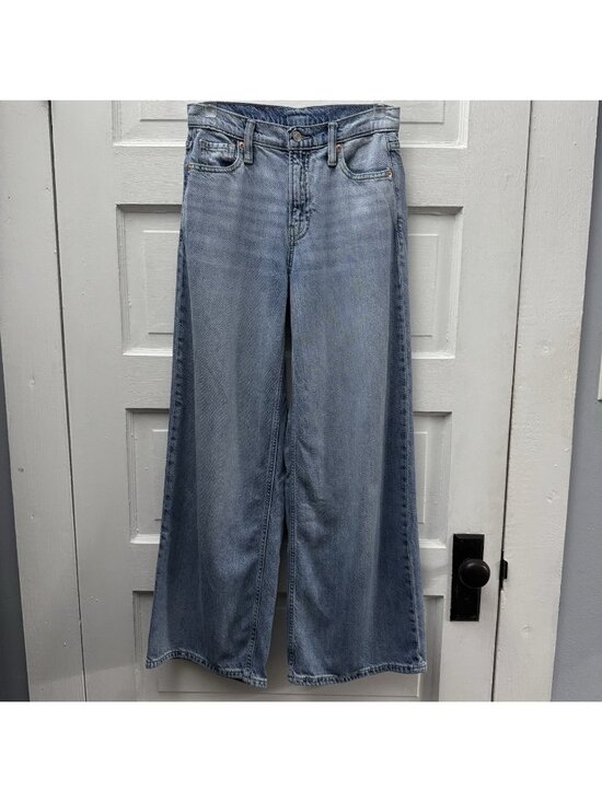 GAP Denim - GAP 24 Regular Wide Leg Jeans Womens 28x29 Light Wash High Rise Denim